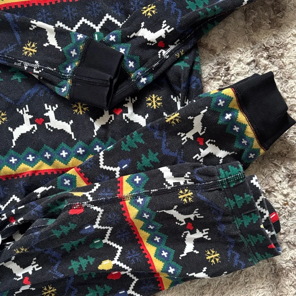 Hanna Andersson Kids Pajama Set - White and Black - Picture 3 of 5
